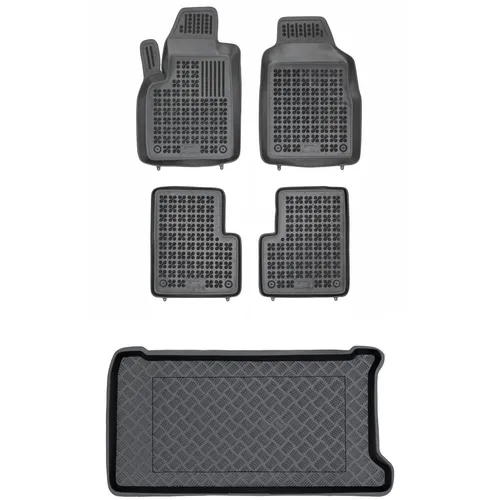 RX15030327-1 Satz Fußmatten und PE Kofferraumwanne für Fiat 500 ab 2007 passt ni