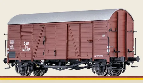 Brawa 50738 DC - Ged. Güterwagen Gms, ÖBB, braun, Ep. III, H0 DC, neu+OVP