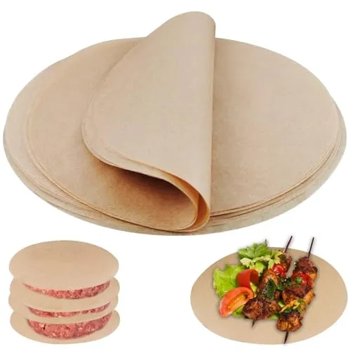 GOMETY 200 Stück Backpapier Rund, Ø26cm, Antihaft, Hitzebeständig, Umweltfreundlich, Wiederverwendbar