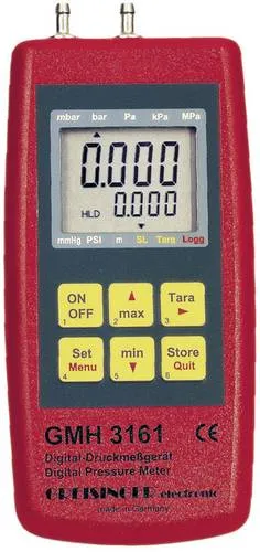 Greisinger GMH 3161-13 Druck-Messgerät - Sonstige Messtechnik, handliches und robustes Gerät für präzise Messungen von Nicht aggressiven und korrosiven Gasen im Bereich von -0.1 bis 2 bar.