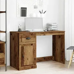 vidaXL Schreibtisch mit Stauraum aus Altholz 50x115x75 cm - Rustikaler Kinderschreibtisch aus solidem, recyceltem Holz mit viel Stauraum. Ideal für kreative Projekte und sorgt für Ordnung im Arbeitsbereich.