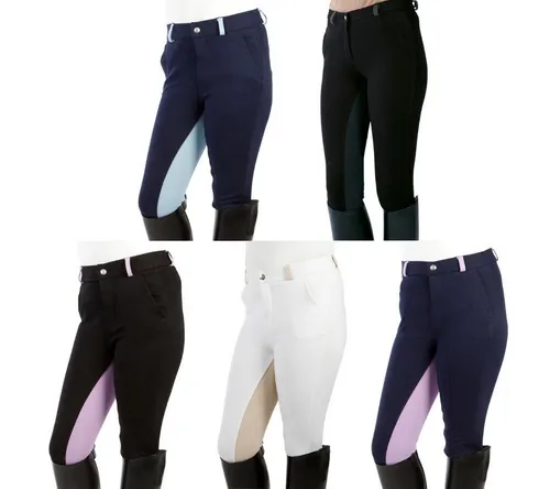 PFIFF Reiterhose Reithose 'Elisa', zweifarbig Kinder Vollbesatz