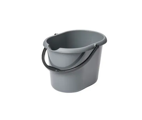 Kunststoffeimer / Putzeimer 13 Liter oval mit Ausguss in rot von ES Logistik