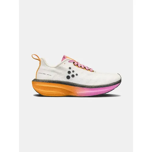 Craft Endurance 2 Damen Laufschuhe ash white/fuchsia (895745) 7 - Fitnessschuhe für Damen mit atmungsaktivem Mesh-Obermaterial und Px Foam-Zwischensohle für überlegene Energierückgabe und Komfort beim Laufen.