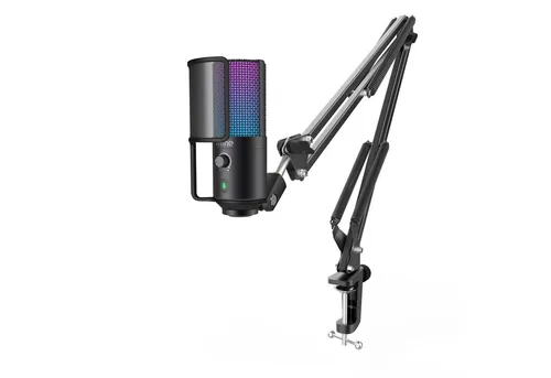 Leicke Streaming-Mikrofon MikrofonT669 pro2 – Ideal für Gaming und Streaming - Hochwertiges USB-Kondensatormikrofon mit Stummschaltung und Pop-Filter, perfekt für Sprachaufnahmen, Zoom-Meetings und Gaming. Robuste Bauweise für den täglichen Einsatz.