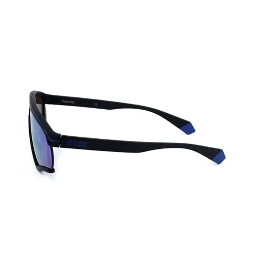 Polaroid Unisex PLD MSGM 2/g Sonnenbrille, D51/5X Black Blue, 68 - Sonnenbrille für Damen mit 68 mm Kaliber, stylisches Design in Schwarz-Blau und schützendem Etui für optimalen Schutz.