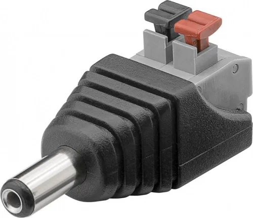 Terminalblock 2-pin > DC-Stecker (5,50 x 2,10 mm) - push-down Klemmbefestigung