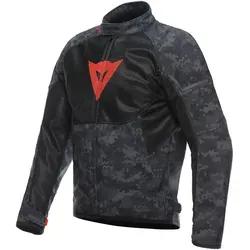 Dainese Ignite Air Tex Jacket 54 - Schutzjacken mit Camo-Design in grau/schwarz/fluo rot, bietet hervorragenden Schutz und Atmungsaktivität für Motorradfahrer
