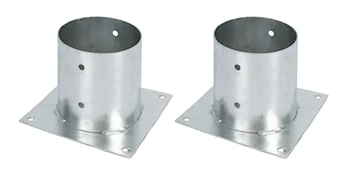 Alberts Aufschraubhülsen, feuerverzinkt, Ø141 mm, 2er Set - Pfostenträger & Bodenhülsen, robuste Stahlkonstruktion mit feuerverzinktem Finish für optimalen Korrosionsschutz und lange Lebensdauer.