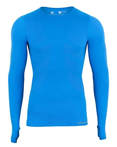 Baselayer Longsleeve Unterzieh-Shirts Langarm Seamless - WARM UP - | Farbe: Blau | Grösse: S/M