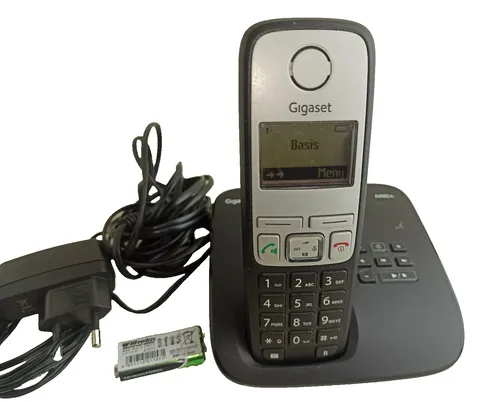Gigaset A400A schnurloses Telefon schwarz inkl. Anrufbeantworter Akkus  sehr gut