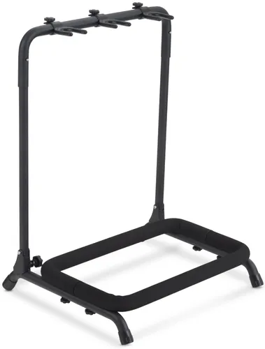 Classic Cantabile 3-fach Multi-Gitarrenständer - Gitarrenständer für bis zu 3 Instrumente, zusammenklappbar für einfachen Transport und Lagerung, mit schützender Schaumstoffpolsterung und robuster Metallkonstruktion.