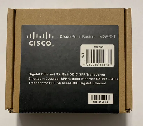 Cisco MGBSX1 Mini-GBIC 1000Base-SX für Gigabit Ethernet - Kompakter SFP-Transceiver für Netzwerkverbindungen, ideal für kleine Unternehmen. Hohe Datenübertragungsrate und einfache Installation.