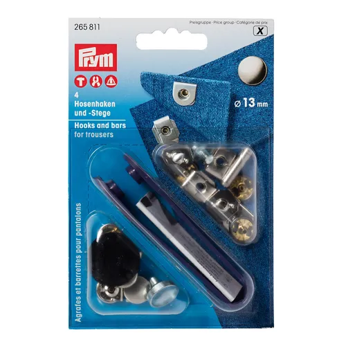 Prym 265811 Hosenhaken Set 13 mm – Nähfrei & Praktisch