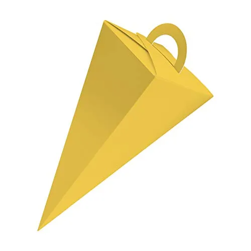 itenga Geschenktüte Schultüte mit Griff Karton 14 cm Gelb Geschenkverpackung Gastgeschenk Tischdeko Einschulung Schulbeginn