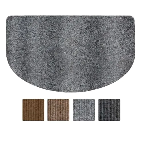 ANRO Teppich Fußmatte Schmutzfangmatte Fußabtreter Fußabstreifer Türvorleger Stribet Größe 45x75cm Carpet Grau