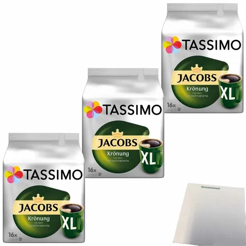 Jacobs Tassimo Krönung XL Becher 3er Pack 3x16 Position Packung usy Block