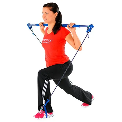 Gymstick Gymnastik Stab – Fitness Widerstand inkl. Tragetasche, Blau - Schlingentrainer für Krafttraining, vielseitig einsetzbar zur Verbesserung von Kraft, Ausdauer und Beweglichkeit – ideal für Physiotherapie und Home Fitness.