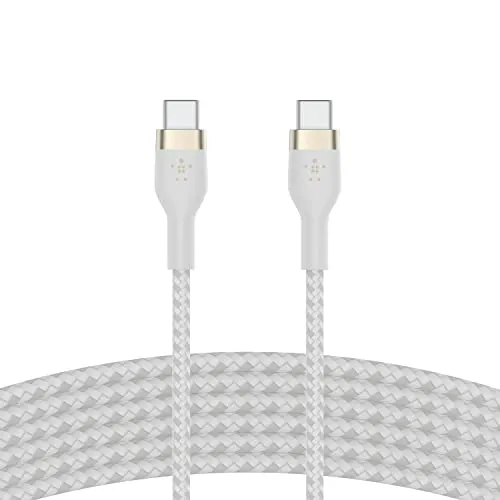 Belkin BoostCharge Pro Flex USB-C Ladekabel 3m - USB-IF-zertifiziertes Ladekabel, extrem robust und flexibel, ideal für schnelles Laden von iPhone 16, Galaxy S24 und mehr. Mit einem Kabelbinder für einfache Aufbewahrung.