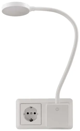 EINLICHT Halo LED-Steckdosenleuchte, Schwanenhals, 3-stufig dimmbar - Sonstige, flexible Beleuchtung mit 3 Helligkeitsstufen und Speicherfunktion für zusätzlichen Komfort, ideal für Bett, Sofa oder Arbeitsfläche.