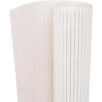 vidaXL Doppelseitiger Gartenzaun 90×500 cm Weiß - Gartenzäune, flexibler Sichtschutz aus witterungsbeständigem PVC, ideal für die Abgrenzung von Gartenbereichen und Anpassung in Länge und Höhe.