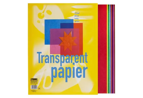 Idena Transparentpapier Idena Transparentpap. A4 10 Blatt farbig sortiert