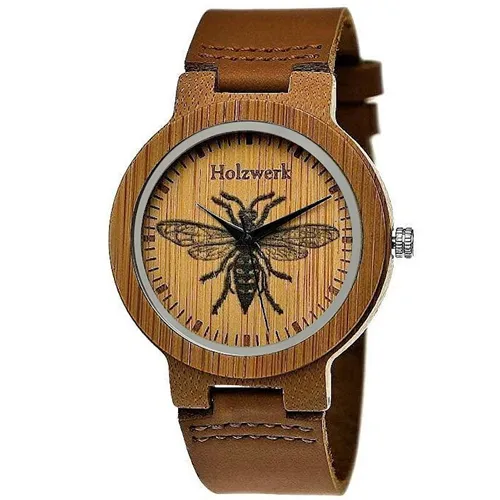 Produktbild Holzwerk Quarzuhr MY BEE