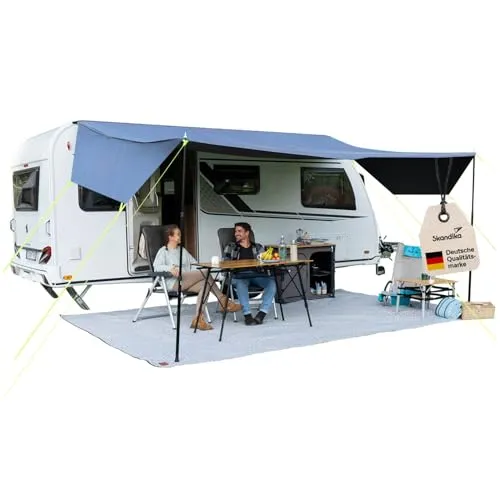 Skandika Vordach Freeway 300x240 | Sonnensegel mit Keder, Caravan Tarp, Markise für Wohnwagen, Sonnendach, Vorzelt, UV-Schutz 50+, 3000 mm Wassersäule, Sonnenvordach | Wohnmobil, Camper, Bus