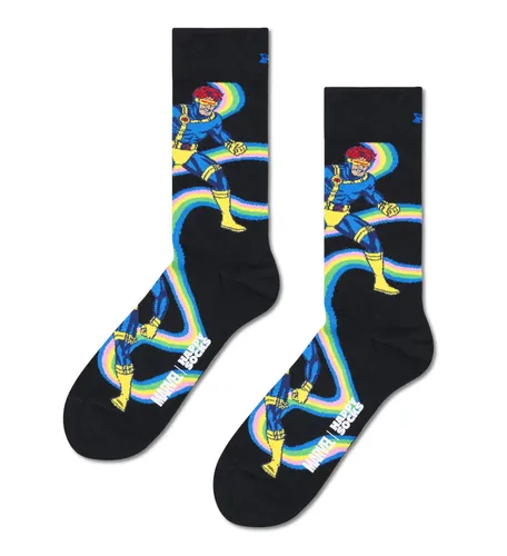 Happy Socks Tagessocke Crew Marvel X-Men Cyclops schwarz - 1 Paar, Größe: 41-46
