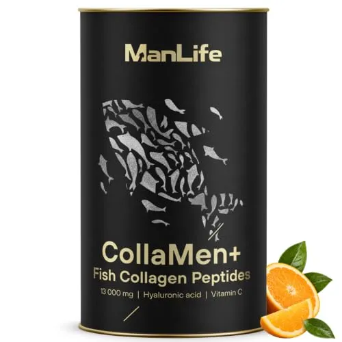 ManLife CollaMen+ Fischkollagen 13000 mg mit Hyaluronsäure und Vitamin C