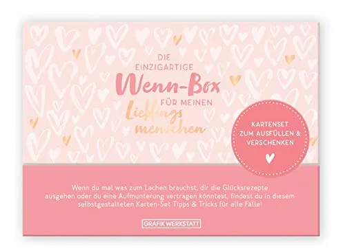 Grafik Werkstatt Geschenk-Box für den Lieblingsmensch| Karten-Set zum ausfüllen | 20 Karten in hochwertiger Box