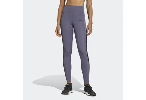 adidas OPT Tights Damen in preloved violet, Größe M - Sportliche Tights mit climacool-Technologie für optimalen Tragekomfort; atmungsaktiv und elastisch durch LYCRA Sport; ideal für aktive Frauen, die Wert auf Style und Funktion legen.
