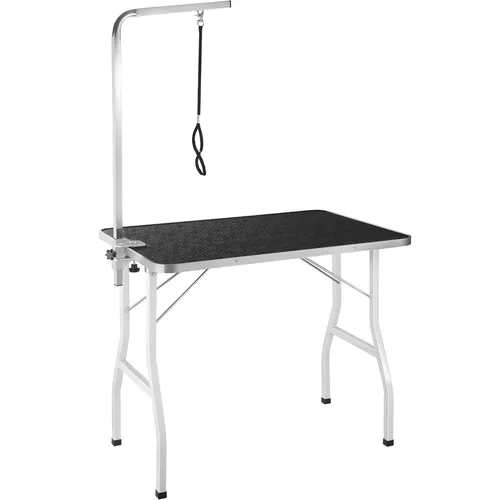 tectake® Trimmtisch mit höhenverstellbarem Galgen in schwarz von tectake