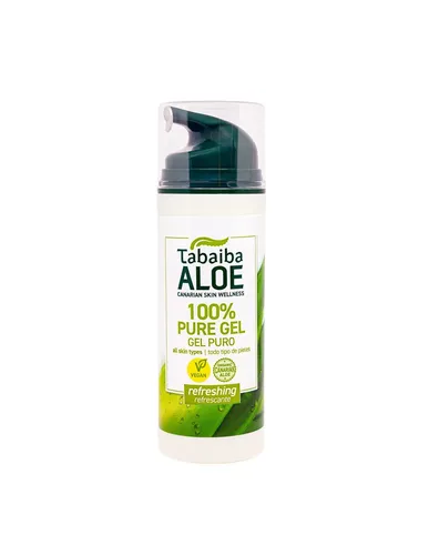 TABAIBALOE - Gran Canaria 100% Aloe Vera Gel 150ml - Tagespflege mit reinem Aloe Vera Gel, spendet intensive Feuchtigkeit und beruhigt die Haut nach Sonnenexposition.