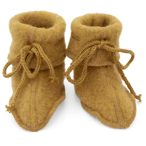 Engel Natur Baby-Schühchen Fleece aus 100% Wolle (kbT) in Safran Melange