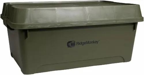 RidgeMonkey Armoury Stapelbare Aufbewahrungsbox 36l - Angeltaschen - Robuste 36L Angelbox mit stapelbarem Design, ideal zur Organisation und sicheren Aufbewahrung Ihrer Angelausrüstung.