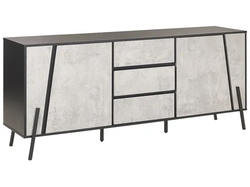 BELIANI Sideboard in Betonoptik mit 3 Schubladen