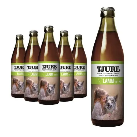 TJURE Hund - Lamm 6er Spar-Pack | Hundesmoothie  | hochwertiges Lammfleisch
