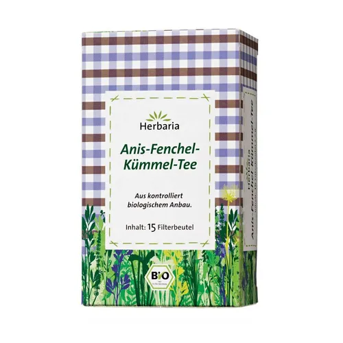 Herbaria Anis-Fenchel-Kümmel-Tee 15 Filterbeutel Bio