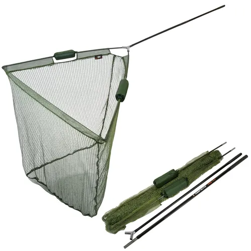 Carp Elite Karpfenkescher 270cm mit 2 Netfloats - Kescher & Netze, 2-teilige Carbonstange für hohe Stabilität und einfaches Handling beim Karpfenangeln.