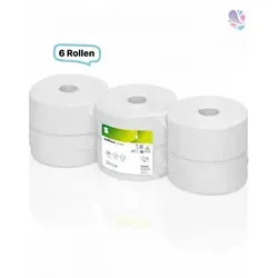 JUMBO/ GIANT Comfort Toilettenpapier Großrollen, 6 Rollen, 2-lagig, 380m je Rolle, Recycling