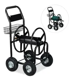 Stabiler Schlauchwagen mit Kurbel – Gartenschlauchwagen für 60 m Schlauch