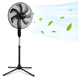 Aigostar Standventilator mit 3 Geschwindigkeiten und 75° Oszillation - Effizienter Standventilator mit 7 Klingen für individuelle Luftzirkulation und angenehme Kühle im Raum. Ideal für den täglichen Einsatz in jedem Zuhause oder Büro.