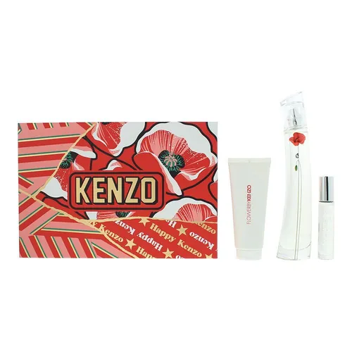 Kenzo La Recolte Parisienne Eau de Parfum 3 Piece Gift Set - Damen Parfümset mit 75ml Eau de Parfum, ideal als Geschenk für besondere Anlässe und verleiht einen eleganten Duft.