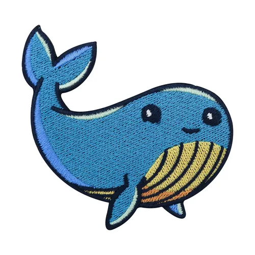Kinder Wal Patch zum Aufbügeln | Fisch Patches, Meer Bügelflicken, Tier Flicken