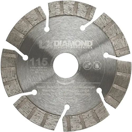 LXDIAMOND Diamant-Trennscheibe 115mm Diamantscheibe Beton Mauerwerk Granitborde