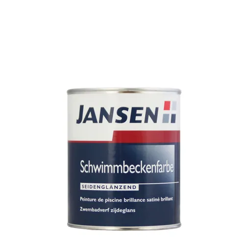 JANSEN Schwimmbeckenfarbe 750ml - Weiß - Schwimmbadfarben, witterungsbeständige und langlebige Farbe für eine attraktive Poolgestaltung