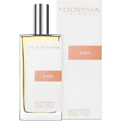 Eau de Parfum YODEYMA Parfum Kara - 50 ml für Damen - Eau de Parfum mit fruchtiger Apfel-Kopfnote, zärtlichem Bambus-Herz und frischem Zedernholz, ideal für die lebhafte Frau.