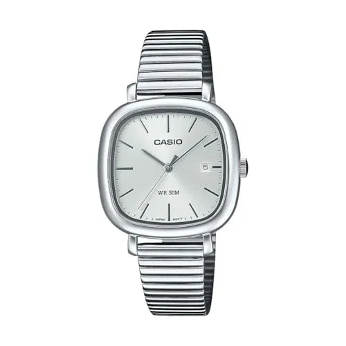 CASIO TIMELESS COLLECTION Quarzuhr LTP-B166D-7AVEF - Elegante Damenuhr mit Edelstahlarmband, wasserdicht bis 5 bar und Datumsanzeige. Ideal für jeden Anlass.