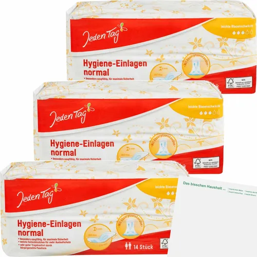 Jeden Tag Hygiene-Einlagen normal 3er Pack 3x14Stk usy Block
